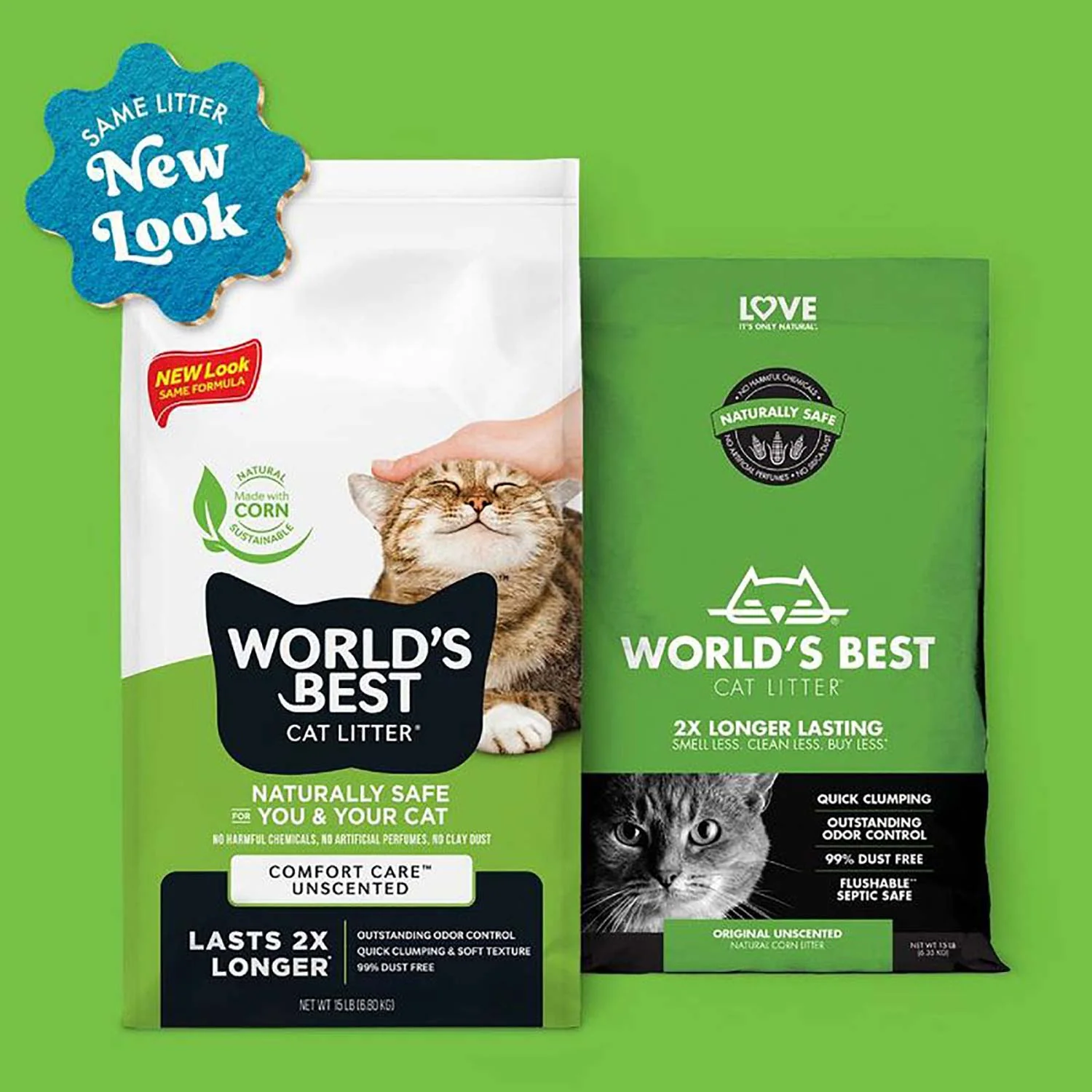 Worlds Best Comfort Care Unscented Clumping Cat Litter - 6.8kg - Image 4