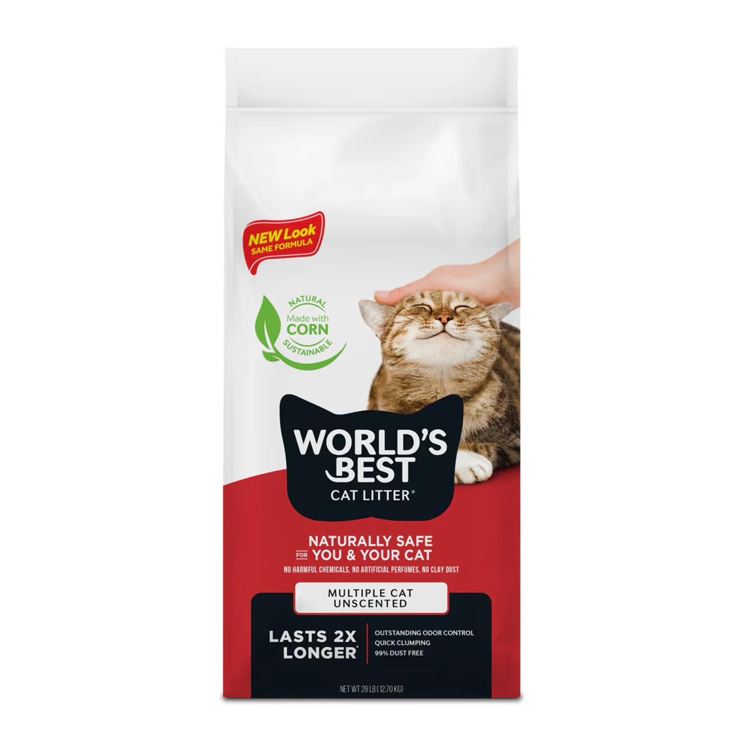 Worlds Best Multiple Cat Unscented Clumping Cat Litter - 12.7kg - Image 3